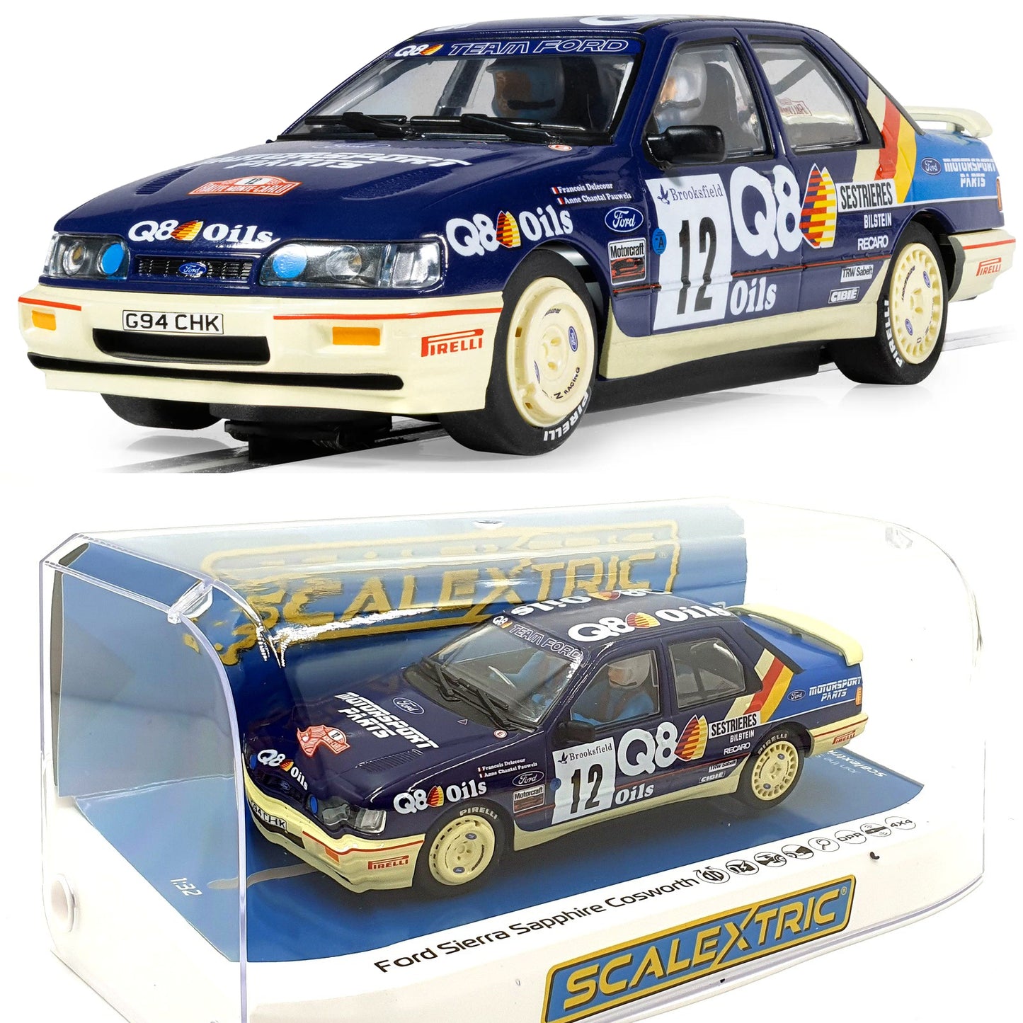 Scalextric C4607 Ford Sierra Monte-Carlo Rally 1991 1/32 Slot Car DPR