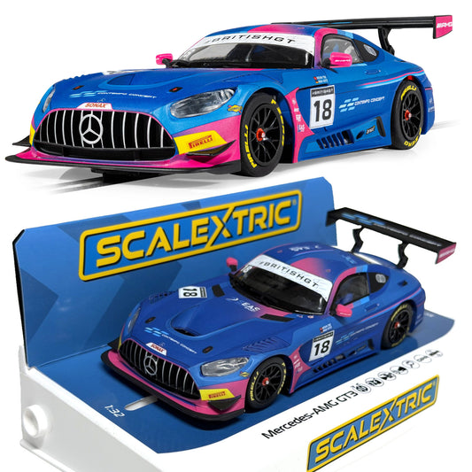 Scalextric C4623 Mercedes-AMG GT3 British GT 2024 1/32 Slot Car DPR.