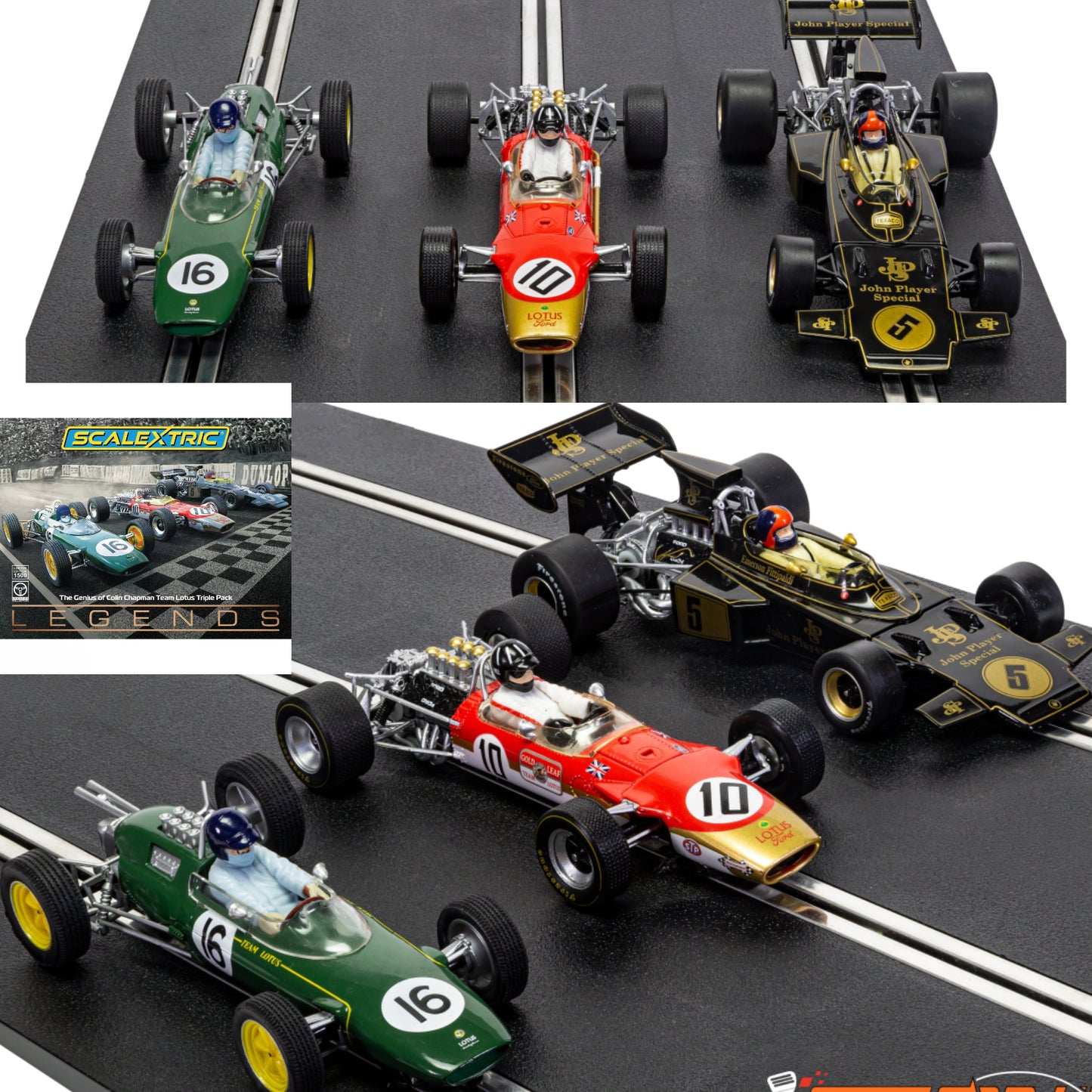 Scalextric C4184A Lotus 25 49 72 GP Triple Pack 1/32 Slot Car Jim Clark Graham Hill