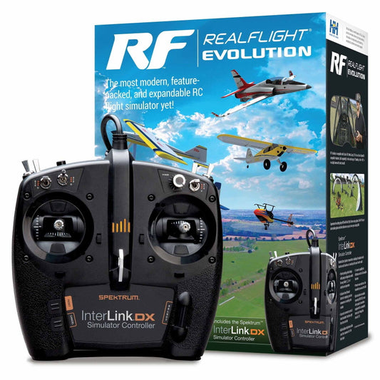 RealFlight Evolution RC Flight Simulator Software with Interlink DX Controller - PowerHobby