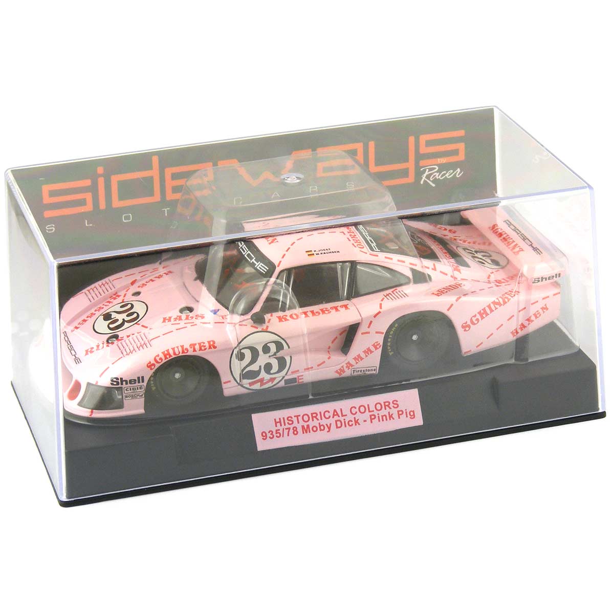 Racer Sideways Porsche 935/78 Moby Dick Pink Pig 1/32 Slot Car