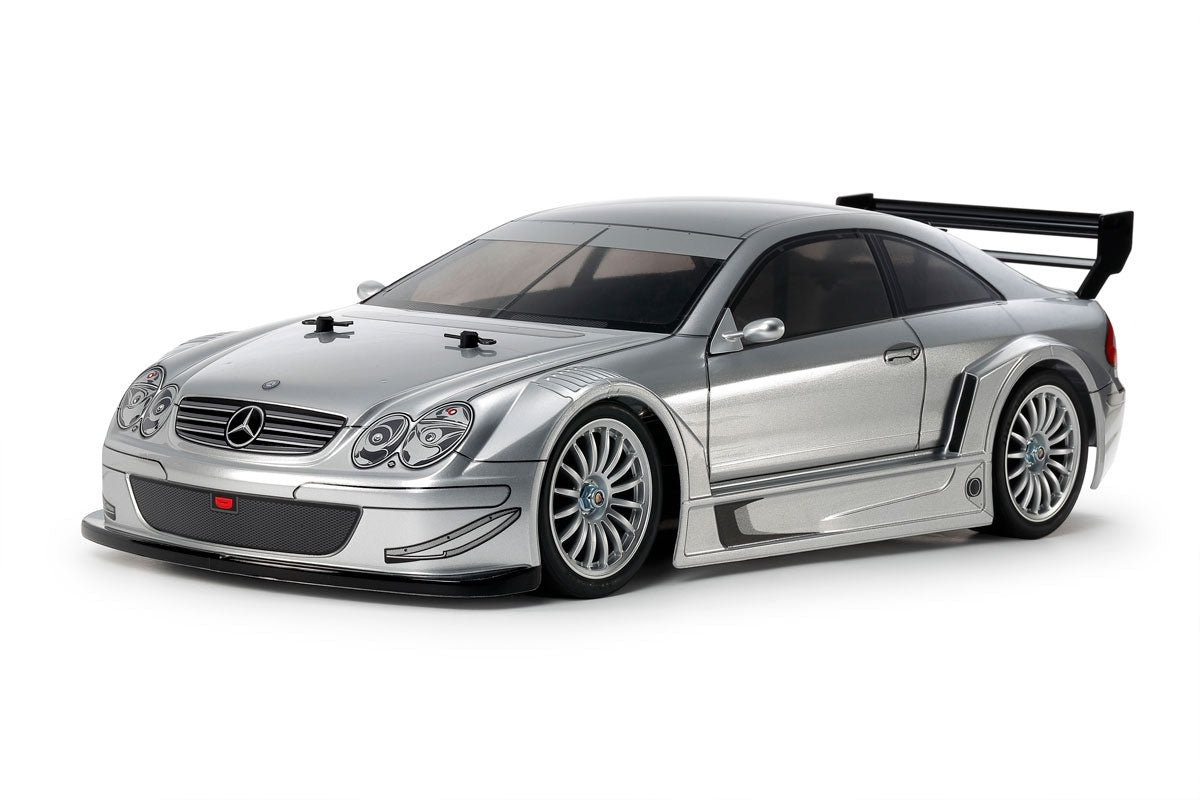 Tamiya 47493 1/10 RC 2002 Mercedes-Benz CLK AMG Racing Version TT02 Silver