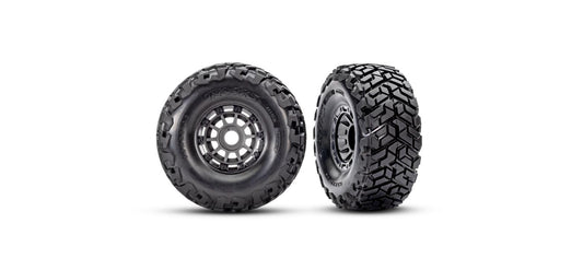 Traxxas 10272-GRAY Tires Wheels Charcoal Gray Assembled