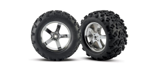 Traxxas 4973R Tires Wheels Hurricane Chrome