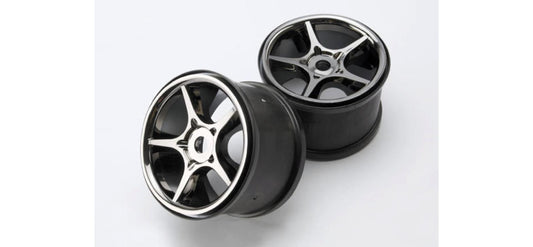 Traxxas 5372X Wheels Gemini Black Chrome Splined