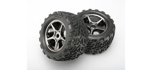 Traxxas 5374X Tires Wheels Gemini Black Chrome