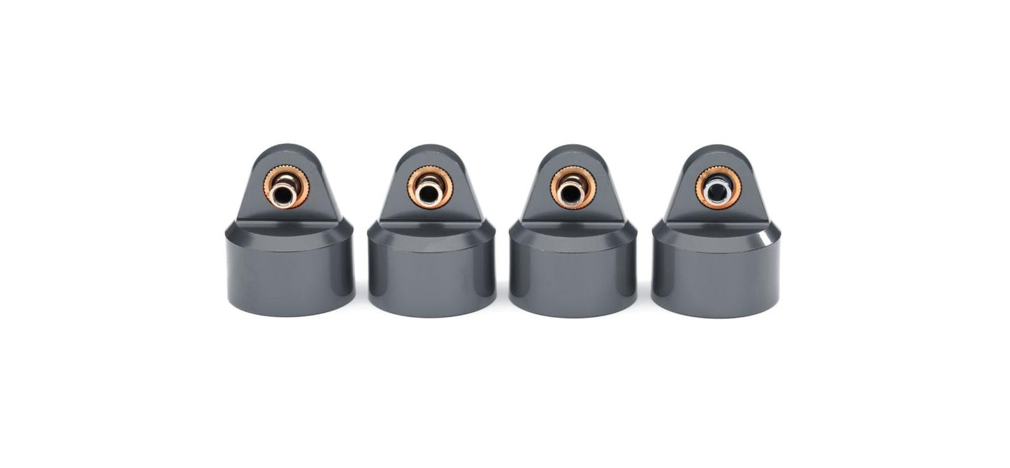 Traxxas 8964-GRAY Shock Caps Aluminum Gray