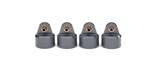 Traxxas 8964-GRAY Shock Caps Aluminum Gray