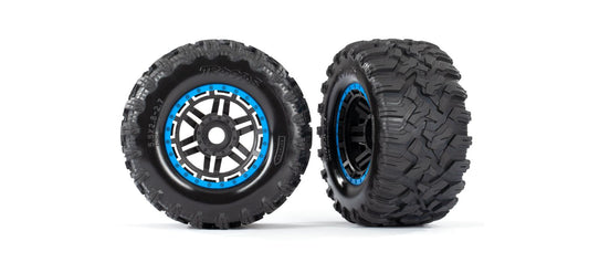 Traxxas 8972A Tires Wheels Maxx MT Blue