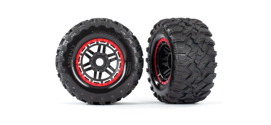 Traxxas 8972R Tires Wheels Maxx MT Red