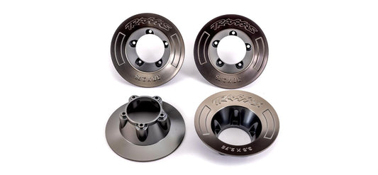 Traxxas 9568A Wheel Covers Satin Black Chrome