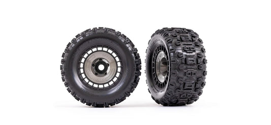Traxxas 9572 Tires Wheels Sledgehammer Gray Covers
