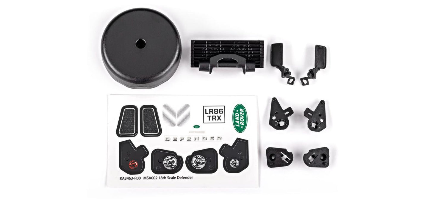 Traxxas 9720 TRX-4M Grille, Mirrors & Tire Cover