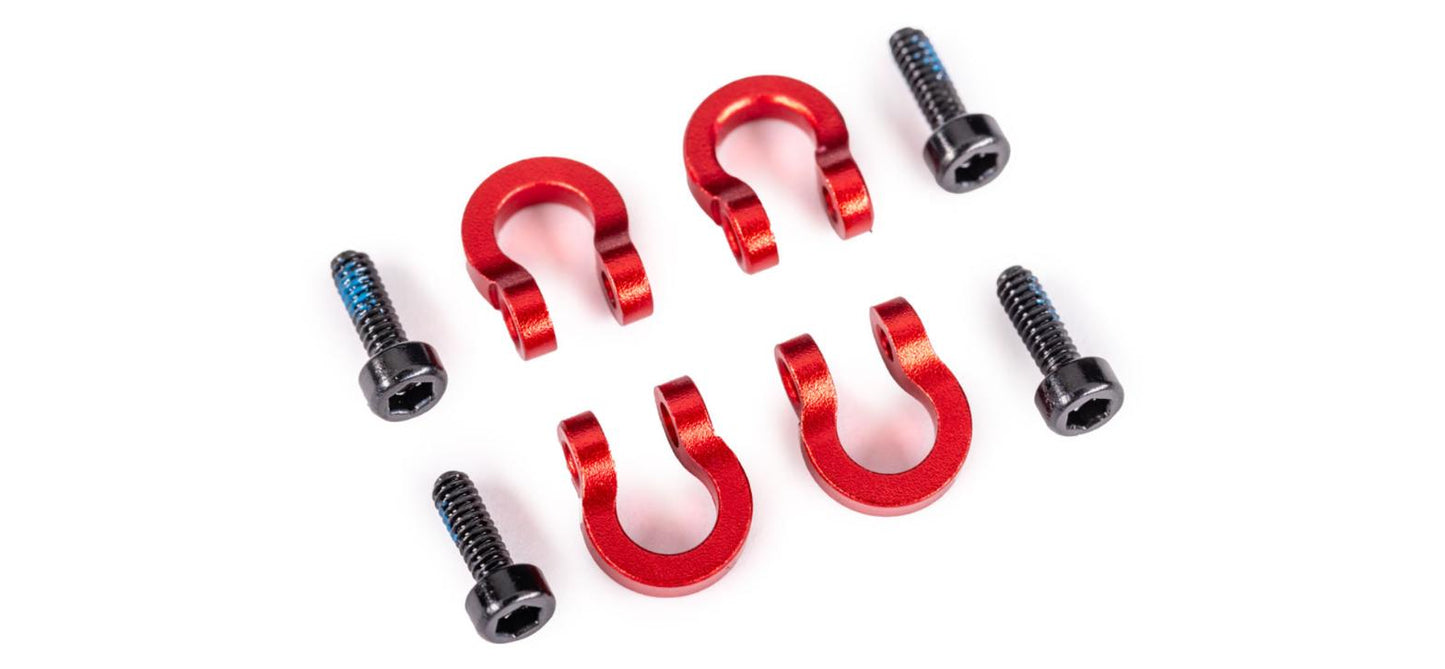 Traxxas 9734R TRX-4M Aluminum Bumper D-Rings, Red
