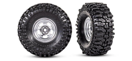 Traxxas 9872 TRX-4M Tires & Wheels, Satin Chrome