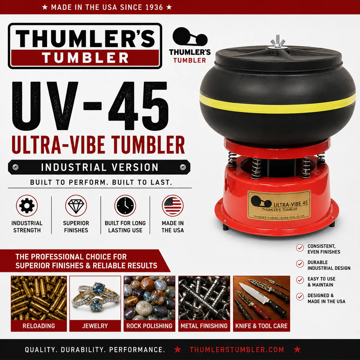 Thumler's Tumbler UV-45 Vibratory Tumbler ===PRE-ORDER===