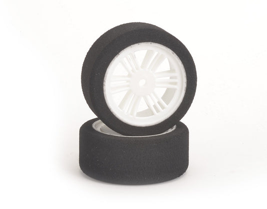 Contact J13705 12mm Hex 1/10 Electric Sedan Foam Tires (2) (White) (37 Shore)