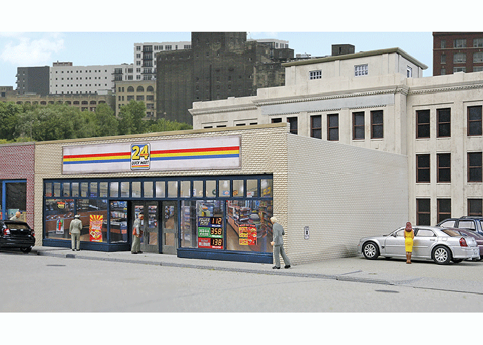 Walthers 933-3477 HO Scale 24-Seven Quick Mart Building Kit - PowerHobby