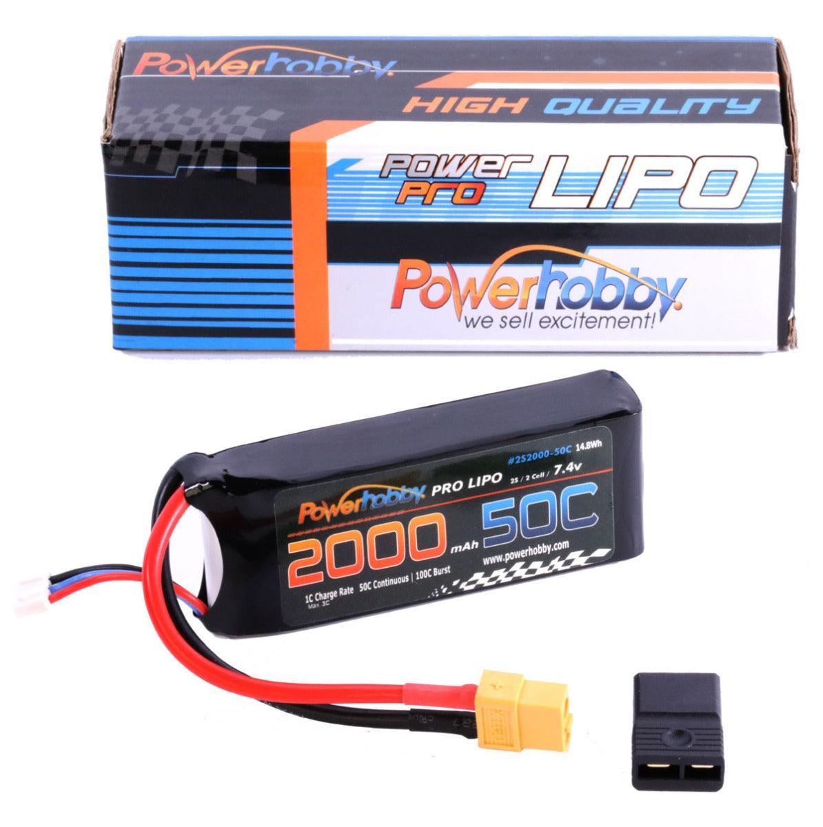Powerhobby 2S 7.4V 4000mAh 110C-220C Short Drag Racing LiPo Battery For 1/10 & 1/8 Scale RC Cars