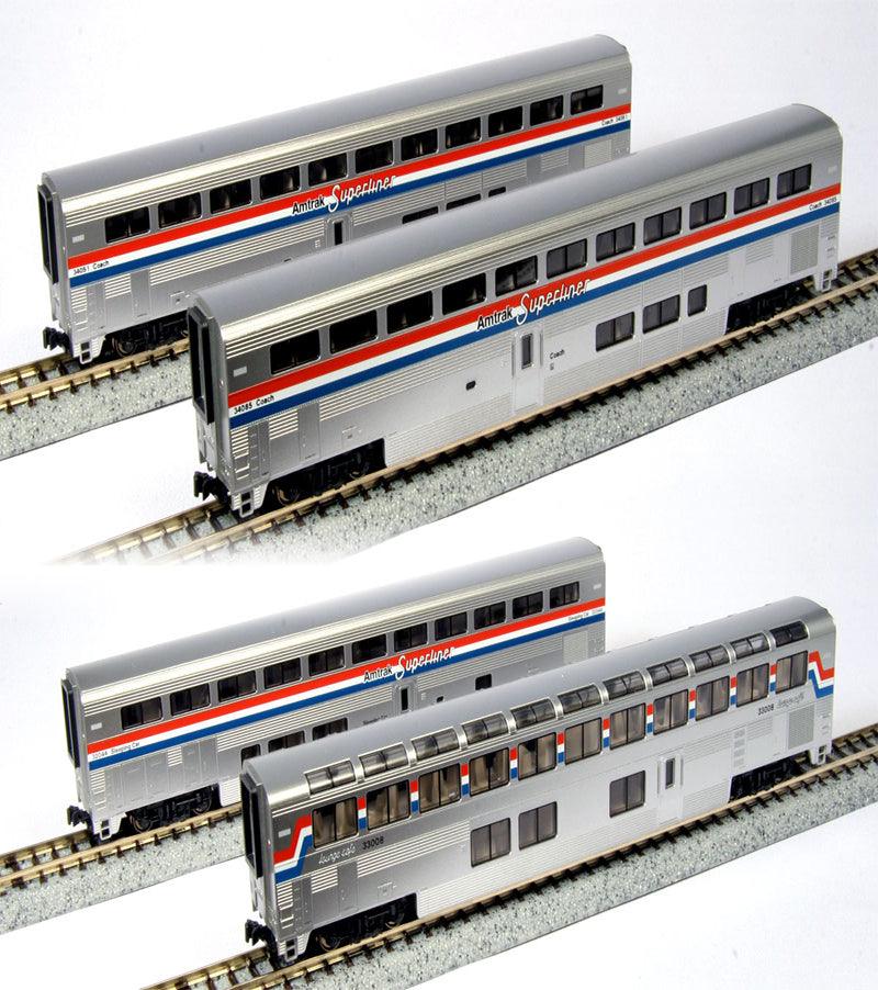 Kato 106-3518 N Superliner Amtrak Phase III 4-Car Set B - PowerHobby