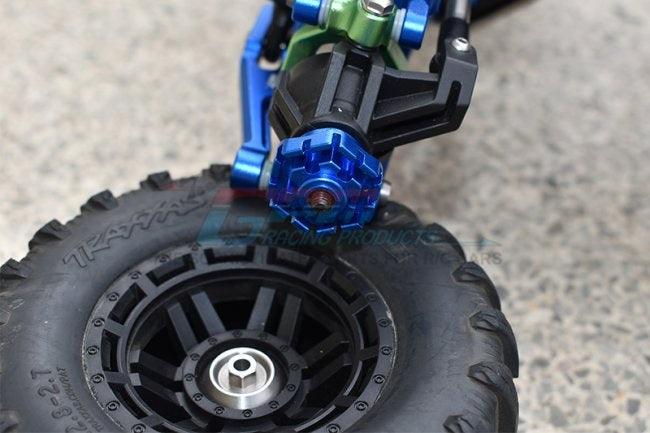 GPM ALUMINUM WHEEL HUB HEX (+10MM) TRAXXAS 1/10 MAXX 4WD BLUE - PowerHobby