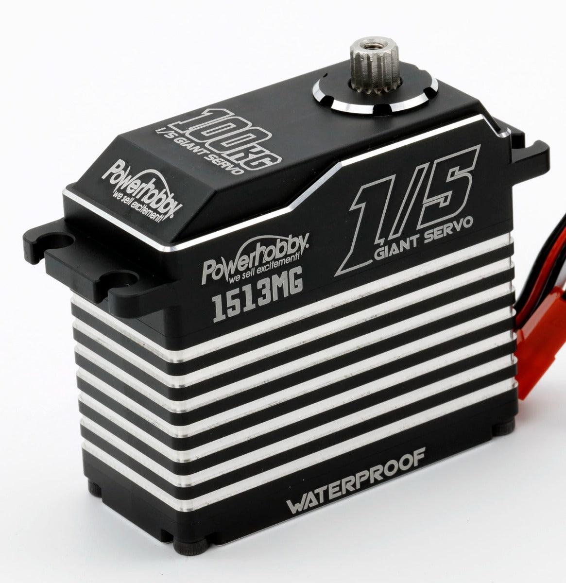 Powerhobby 1513MG 1/5 Aluminum Waterproof High Torque Brushless Servo 3S / 4S - PowerHobby