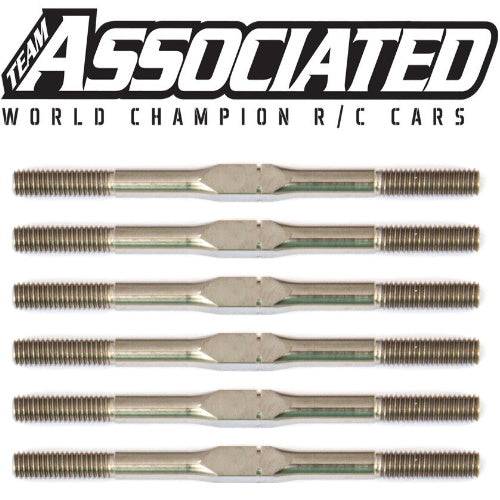 Associated 91727 Titanium Turnbuckle Set for RC10B6.1 3x48mm - PowerHobby