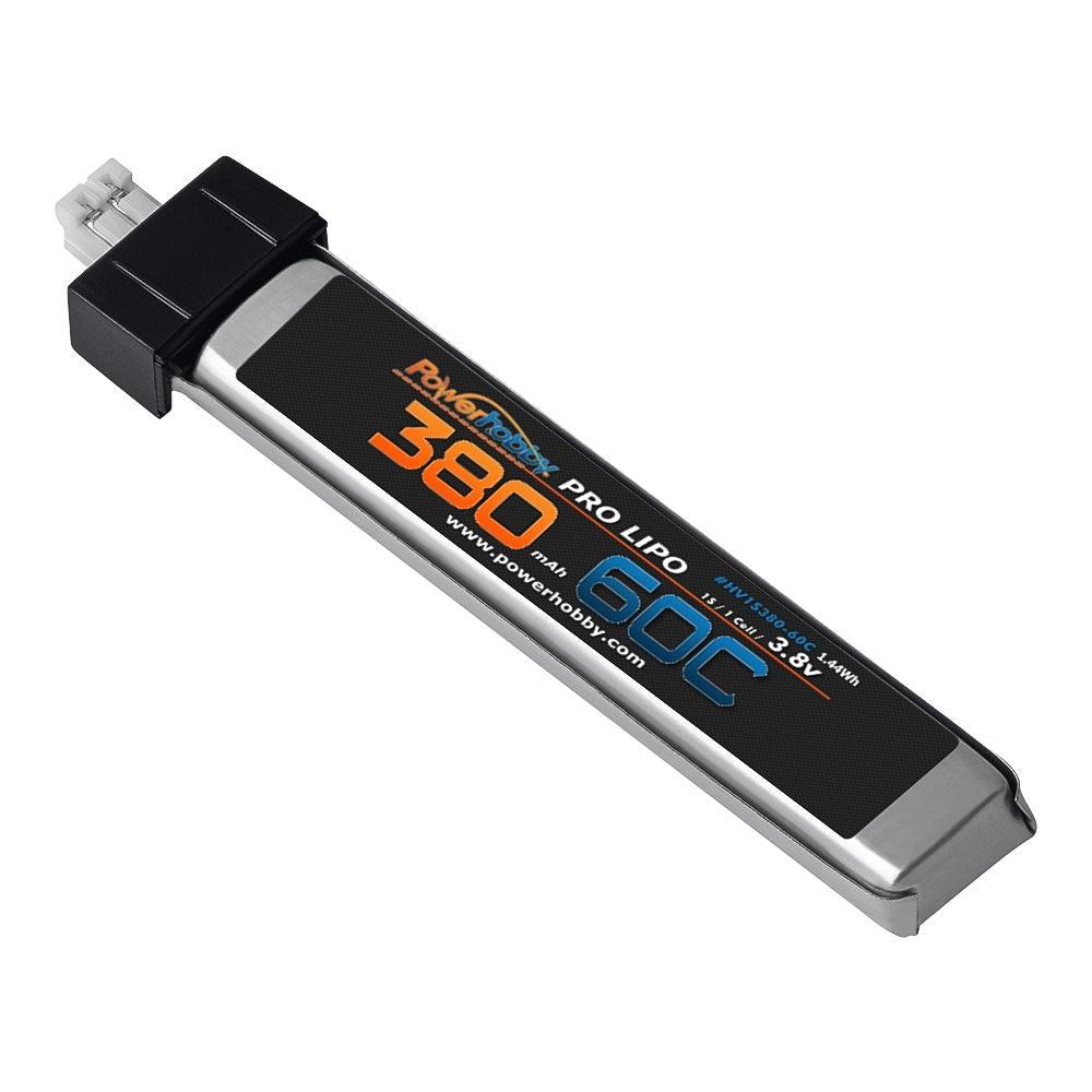 Powerhobby 1s 3.8V HV 380mah 60C Lipo Battery w Molex Plug (4) - PowerHobby