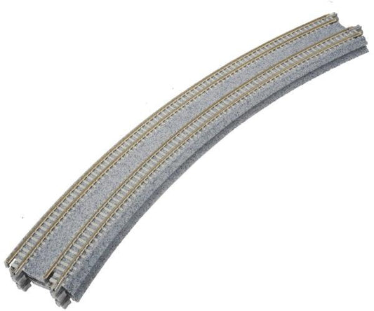 Kato 20-181 N Concrete Tie Double Super elevated Curve 45 Degree Unitrack (2) - PowerHobby