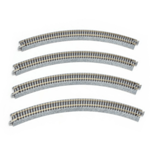 Kato 20-132 N Scale 348mm (13 3/4") Radius 45º Curve Track [4 pcs] UniTrack - PowerHobby