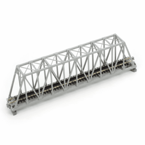 Kato 20-432 N Scale 248mm (9 3/4") Single Track Truss Bridge, Gray - PowerHobby