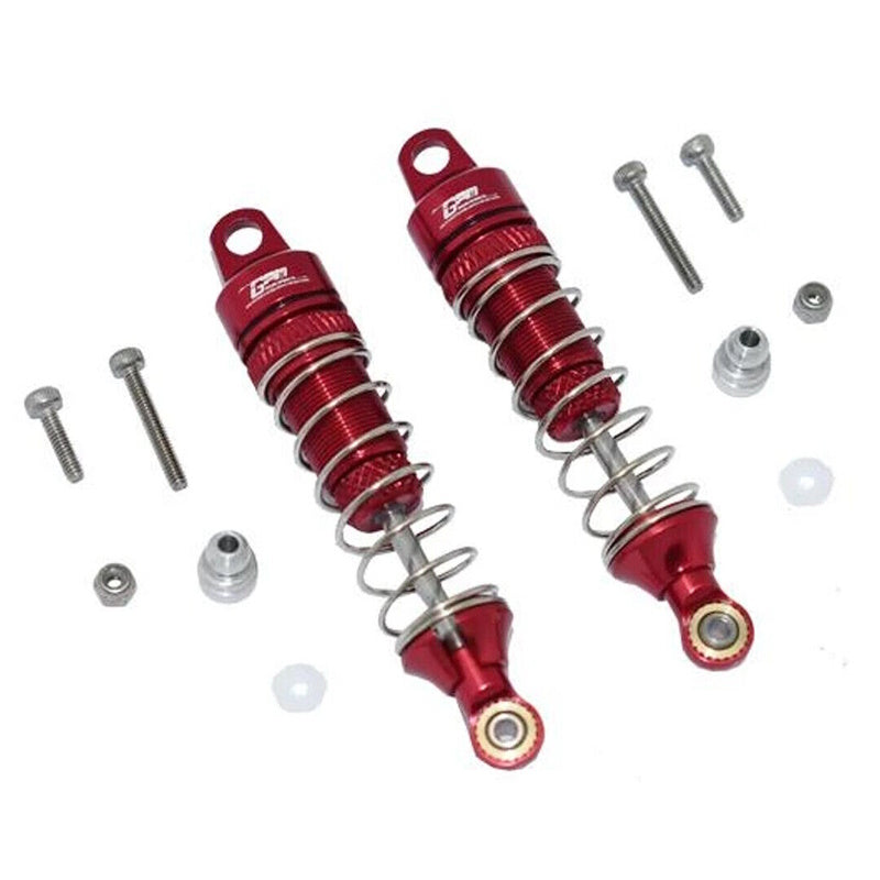 GPM LM060R-R-S Aluminum Rear Spring Dampers 60mm Red : Losi 1/18 Mini-T 2.0 - PowerHobby