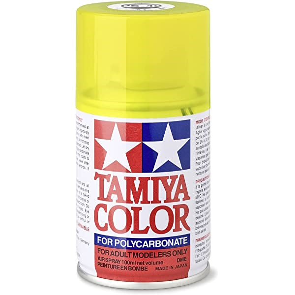 Tamiya TAMPS-42 Polycarbonate PS-42 Translucent Yellow Spray 100 ml - PowerHobby