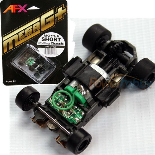 AFX Mega G+ 1.5 Rolling Chassis SHORT MegaG+ Racemasters AFX21029 - PowerHobby