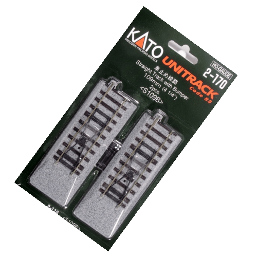 Kato 2-170 HO Scale 109mm (4 1/4") Bumper Track [2 pcs] UniTrack - PowerHobby