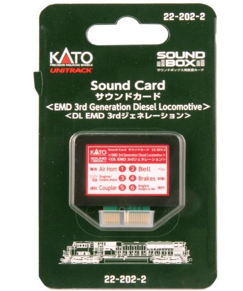 Kato 22-202-2 A Scale 3rd Generation EMD Diesel Sound Files Card Fits Soundbox - PowerHobby