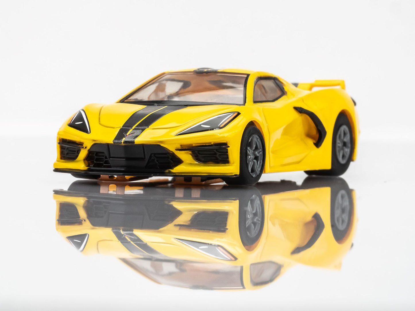 AFX 22013 Corvette C8 Torch Yellow Mega G+ MG+ HO scale slot Car MegaG Plus - PowerHobby