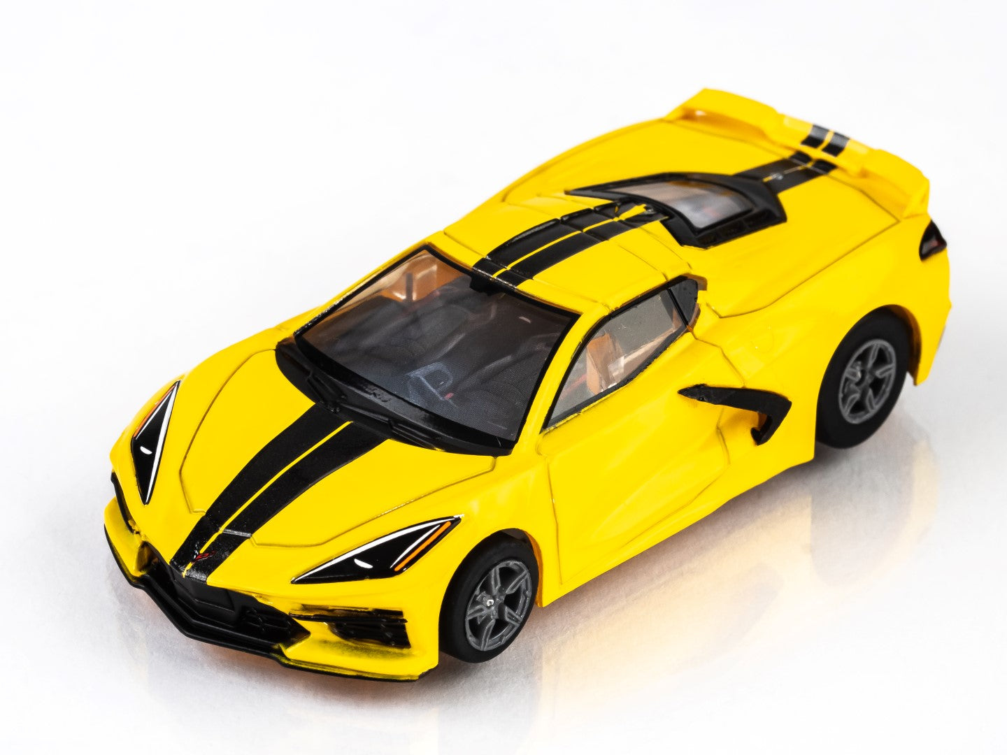 AFX 22013 Corvette C8 Torch Yellow Mega G+ MG+ HO scale slot Car MegaG Plus - PowerHobby