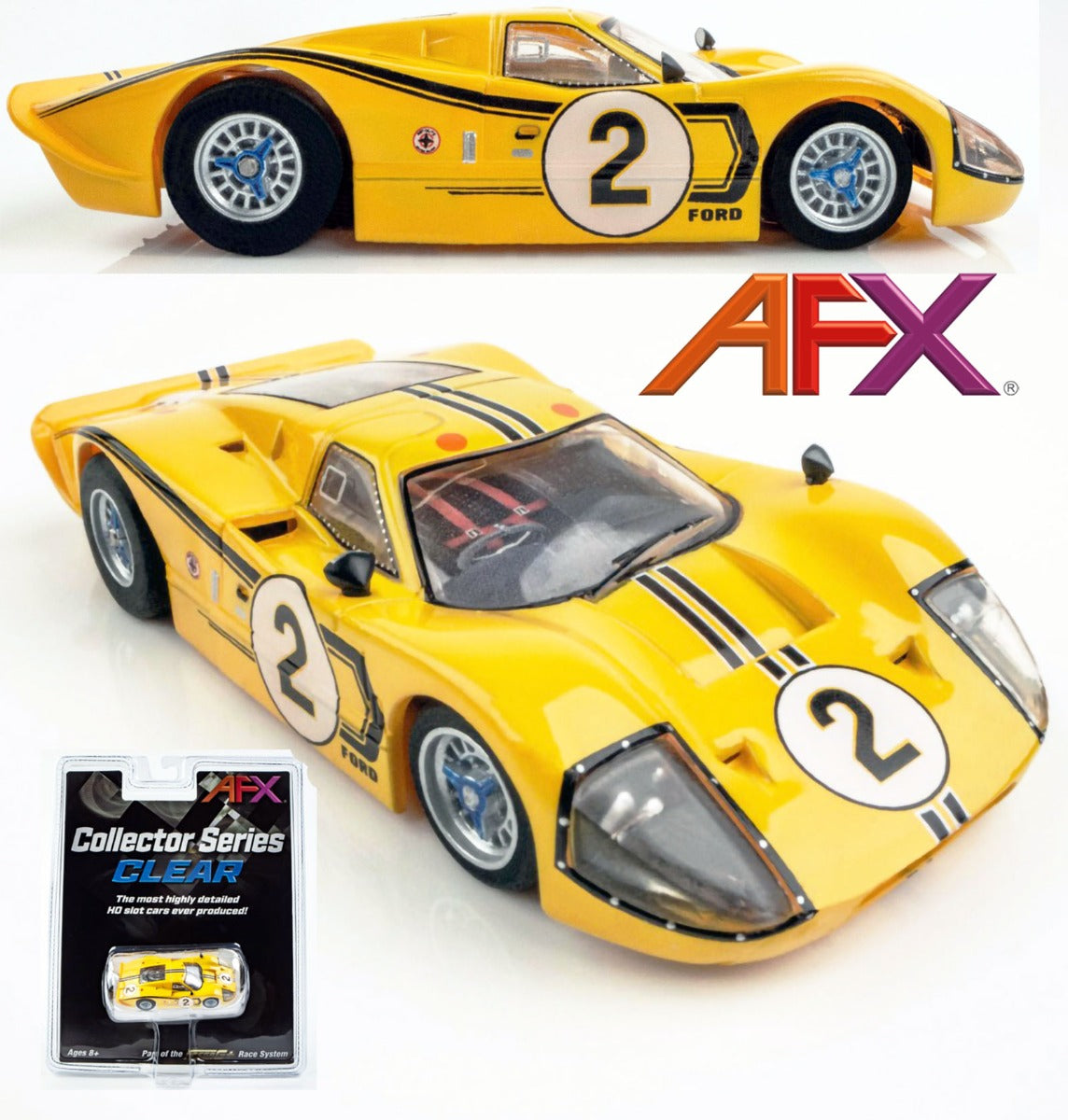 AFX 22014 Ford GT40 Mark IV #2 Le Mans Mega G+ MG+ HO scale slot Car MegaG - PowerHobby
