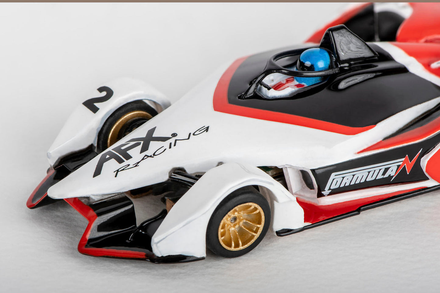 AFX 22015 Formula N White/Black/Red Mega G+ HO Slot Car - PowerHobby