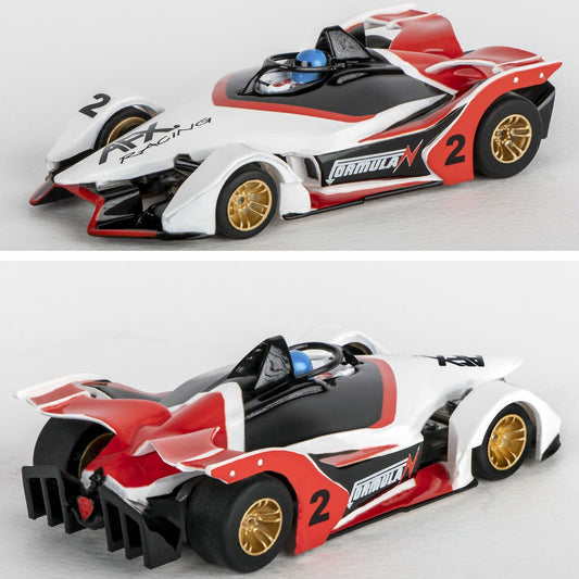AFX 22015 Formula N White/Black/Red Mega G+ HO Slot Car - PowerHobby