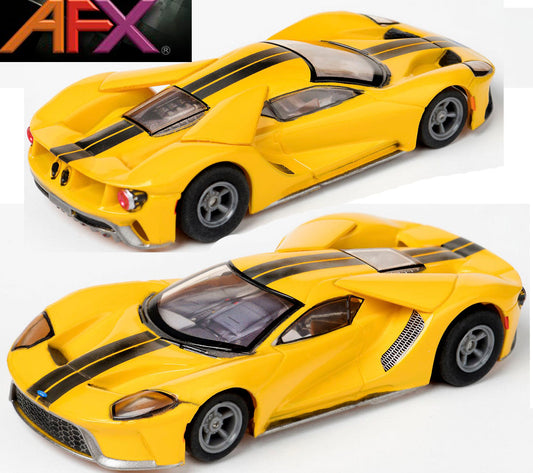 AFX 22029 Ford GT Triple Yellow MegeG+ Mega G+ Ho slot car AFX22029 - PowerHobby