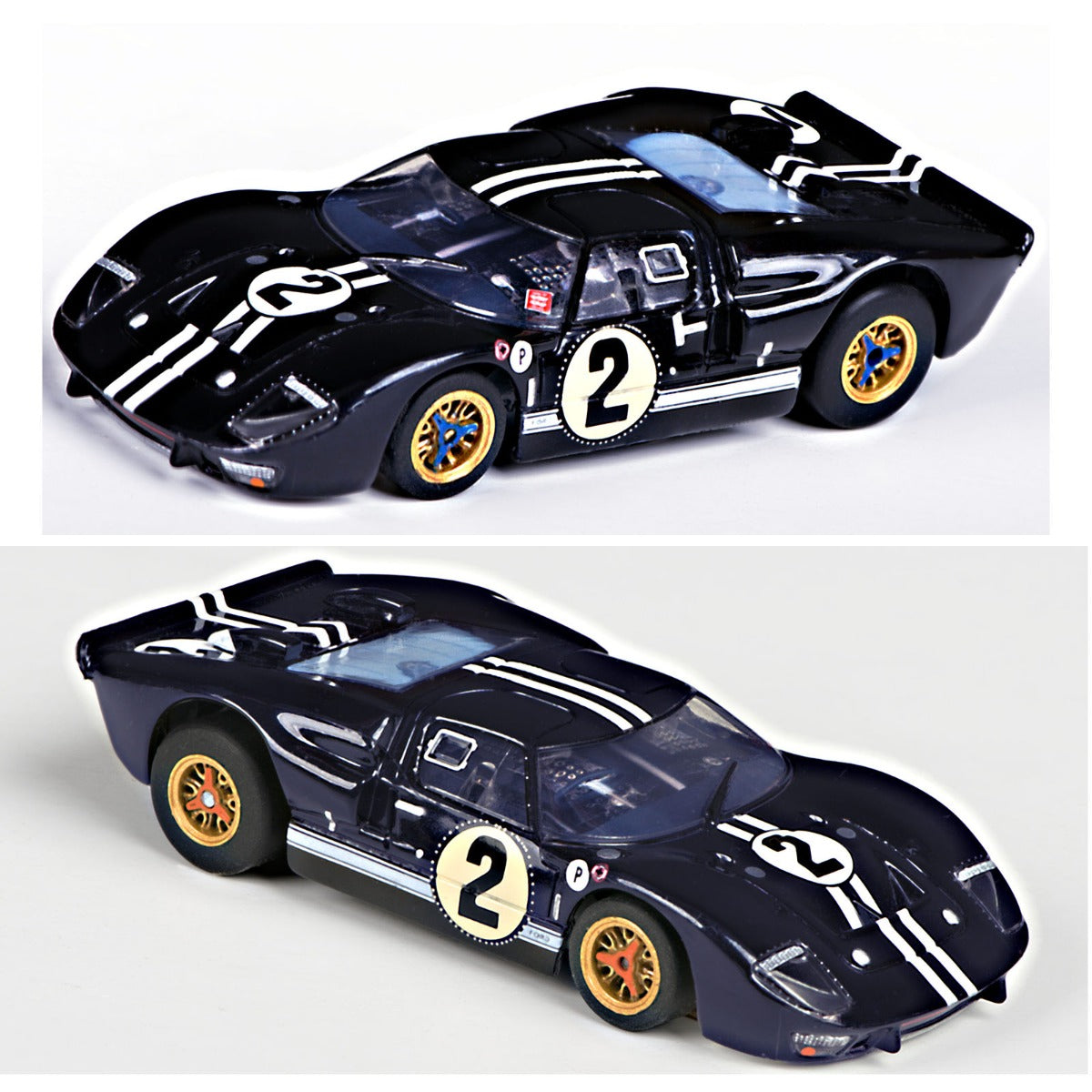 AFX 22031 Ford GT40 Mark IIB #2 Sebring Mega G+ HO Scale Slot Car - PowerHobby