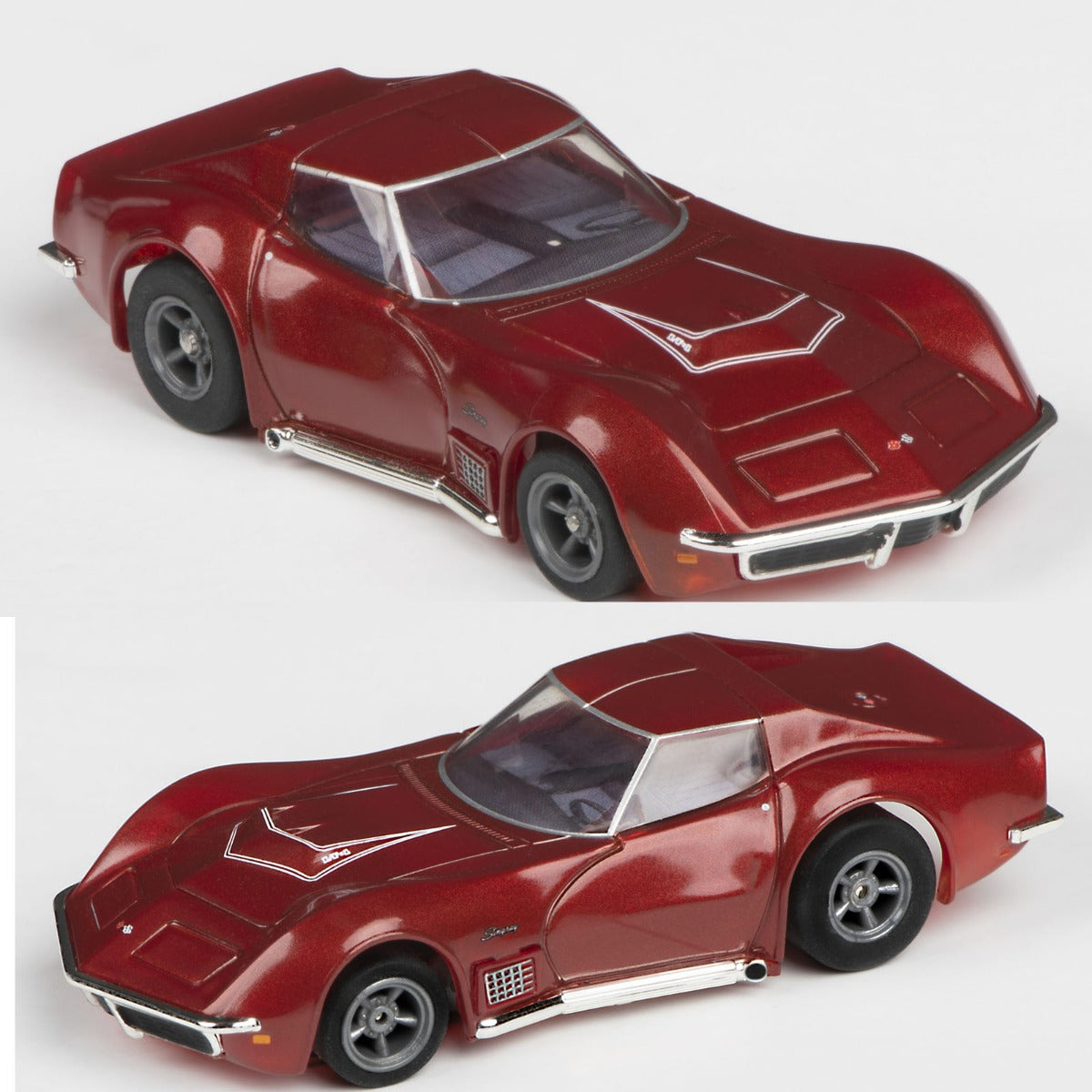 AFX 22038 1970 Corvette LT1 Red Metallic Mega G+ HO Scale Slot Car - PowerHobby