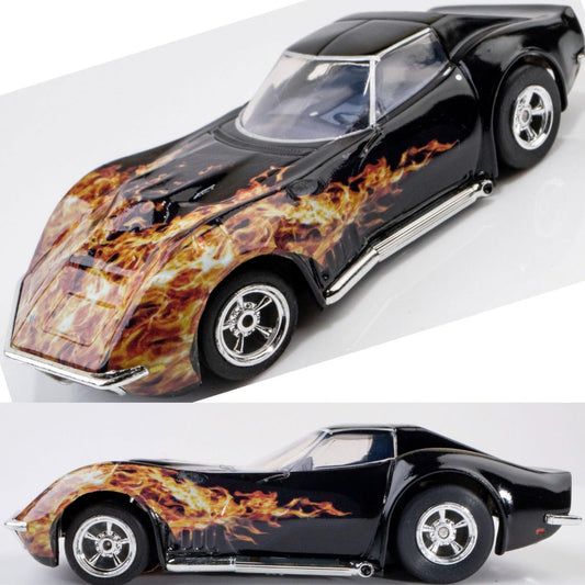 AFX 22051 1968 Chevy Corvette L88 427 Black Flame Mega G+ HO Slot Car AFX22051 - PowerHobby