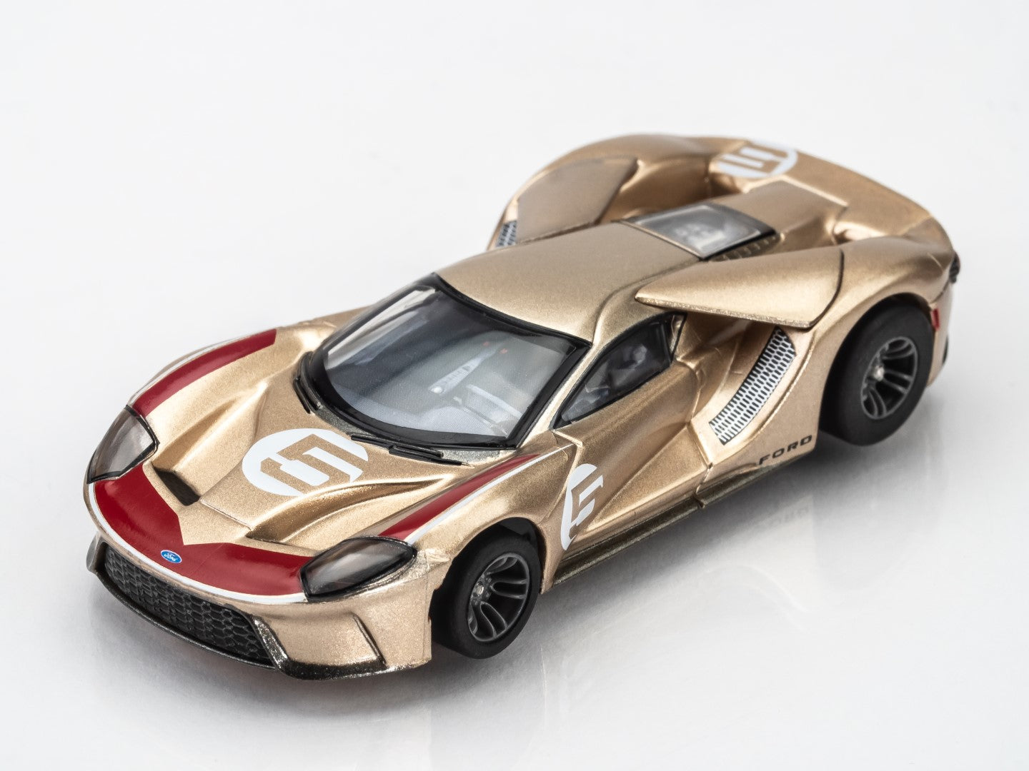 AFX 22061 Ford GT Heritage #5 Gold Mega G+ MG+ HO scale slot Car MegaG - PowerHobby