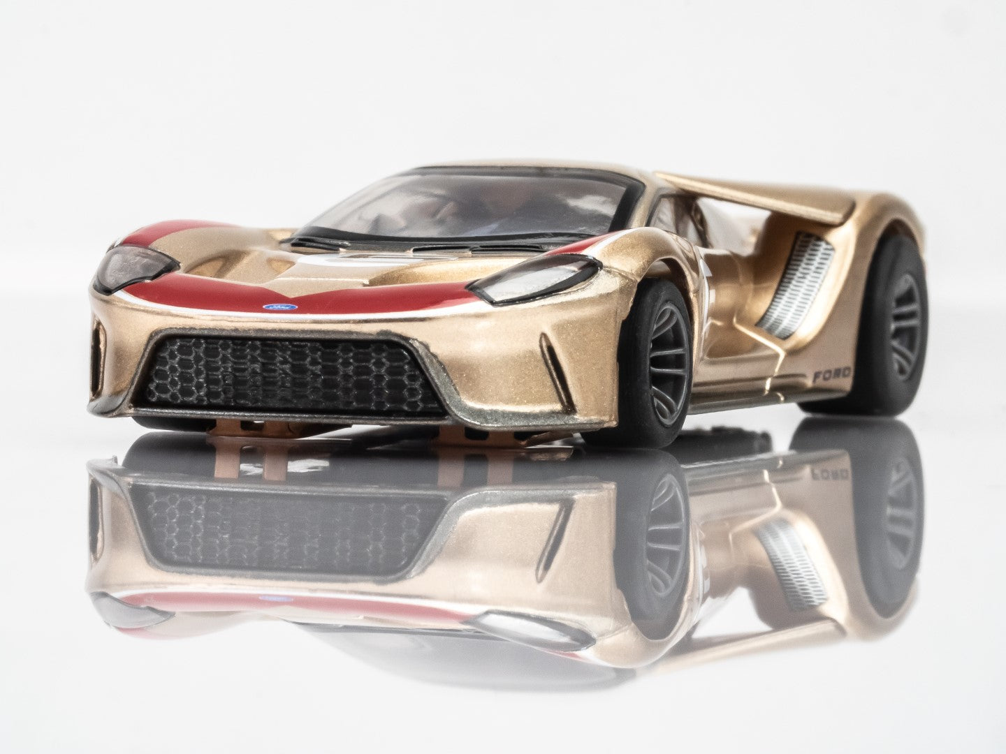 AFX 22061 Ford GT Heritage #5 Gold Mega G+ MG+ HO scale slot Car MegaG - PowerHobby