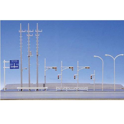 Kato 23-214 N Scale Traffic Signals and Signs UniTrack - PowerHobby