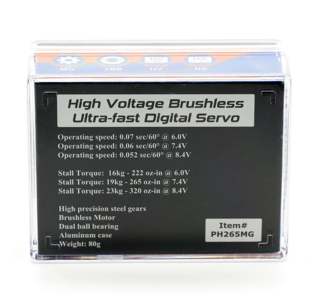 Powerhobby 265MG Ultra Fast High Speed Brushless Digital High Voltage Servo - PowerHobby