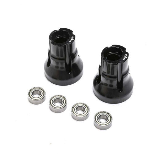 Team Losi Racing TLR144003 Rear Axle Mount Set 3 Deg AL BLK: LMT TTLMT - PowerHobby